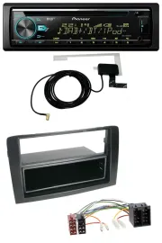 Автомагнитола для Fiat Idea (350, 2003–2011) Pioneer MP3, CD, USB, AUX, DAB, черный