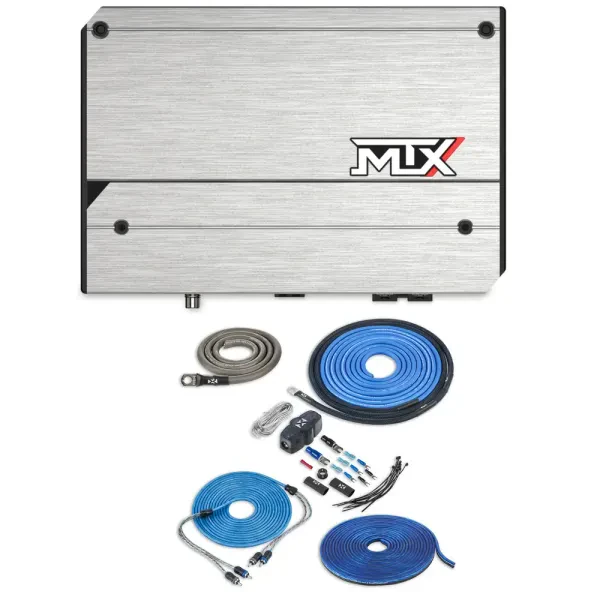 MTX TH750.1 Class D Thunder Series Monoblock Car Amplifier with Amp Kit