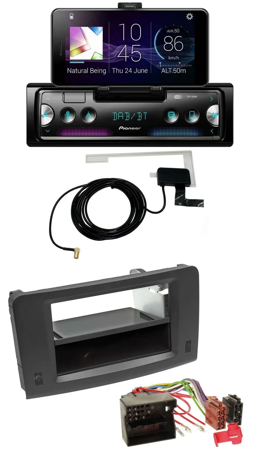 Pioneer DAB Bluetooth MP3 USB Autoradio für Mercedes M-Klasse W164 05-11 Profiva