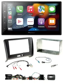 Pioneer DAB Bluetooth 2DIN USB Lenkrad Autoradio für Audi TT 2006-2014 Aktiv