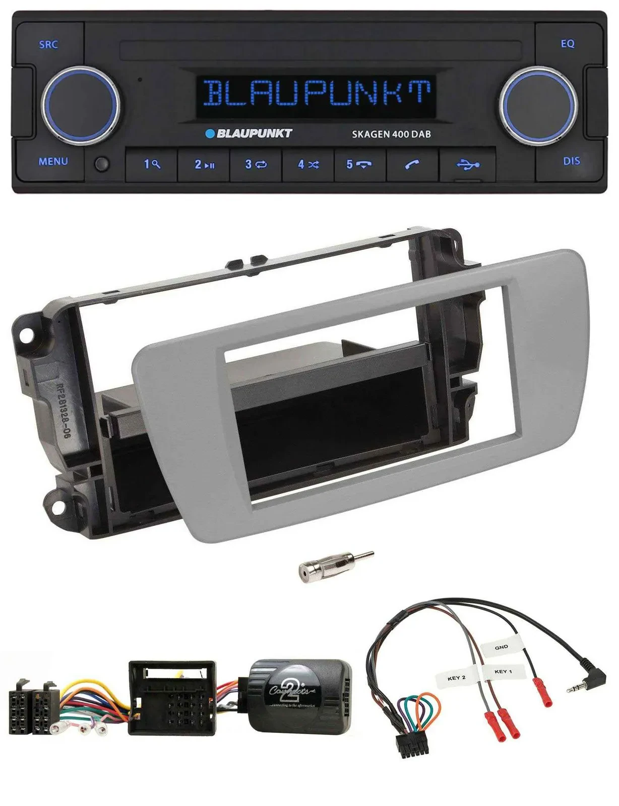 Blaupunkt DAB USB Bluetooth Lenkrad Autoradio für Seat Ibiza dublingrau