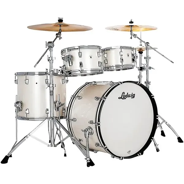 Ударная установка акустическая Ludwig NeuSonic 4-Piece Rapid Mod Shell Pack With 22" Bass Drum Silver Silk