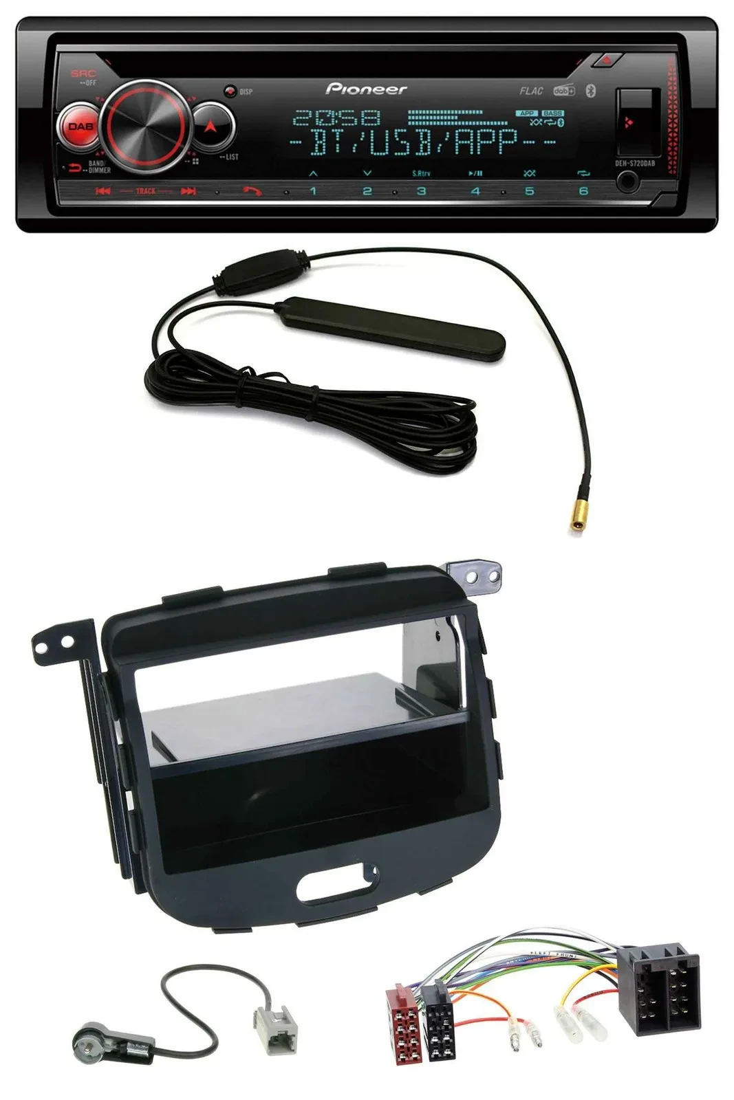Автомагнитола Pioneer USB, DAB, MP3, Bluetooth, CD для Hyundai i10 (2008–2013)