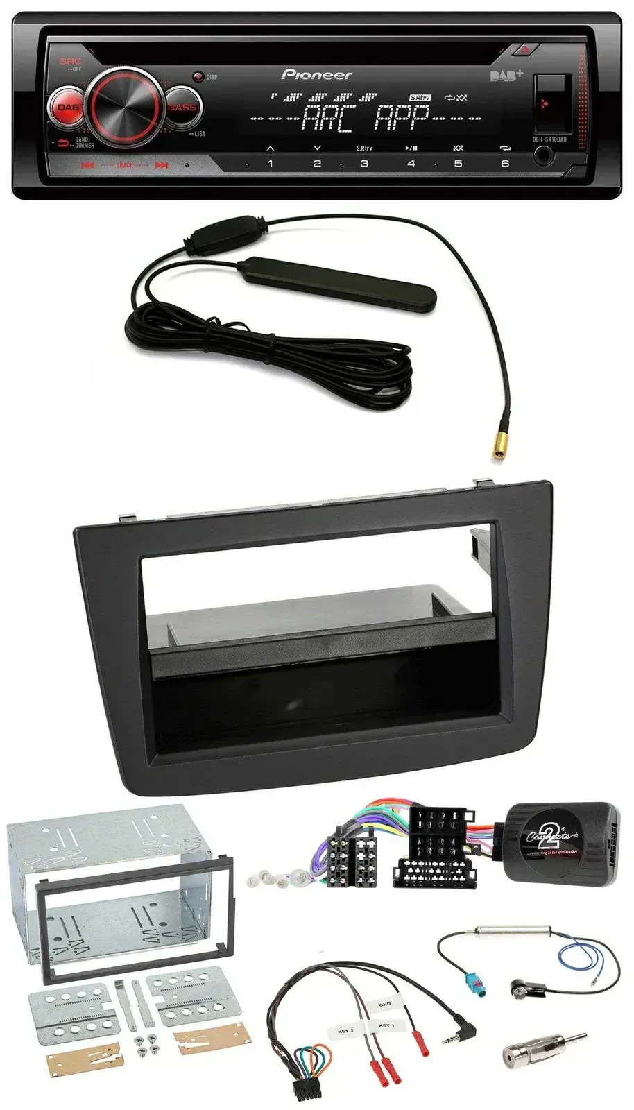 Автомагнитола для Alfa Mito 2008–2014 Pioneer CD/USB/MP3, DAB, черная