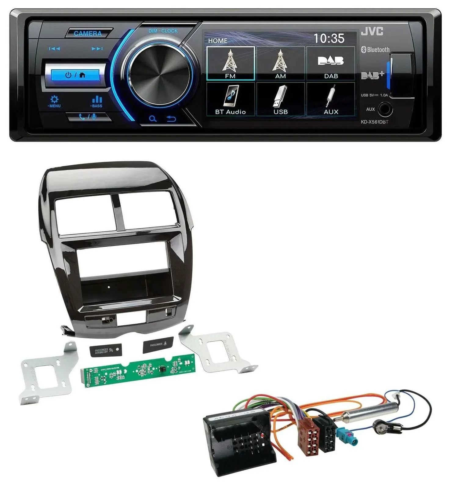 JVC Bluetooth MP3 USB DAB Autoradio für Citroen C4 Aircross Mitsubishi ASX Peuge