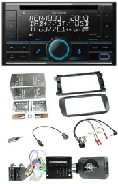 Автомагнитола для Ford C‑Max/Galaxy/Focus Kenwood 2DIN CD DAB USB Bluetooth, совместима с управлением на руле