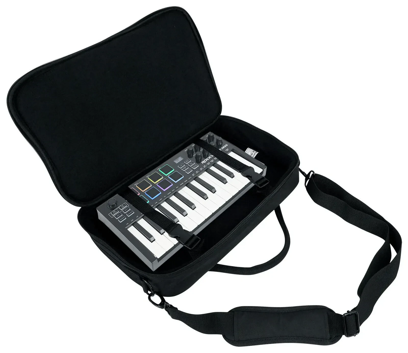 MIDI-клавиатура Rockville M25 BLACK 25-Key USB, Bluetooth, черная, с сумкой