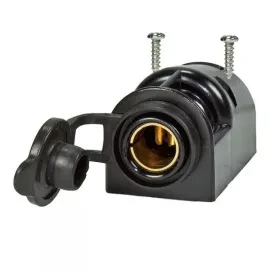 Aufbau Steckdose mit Deckel, spritwasser und staubgeschützt