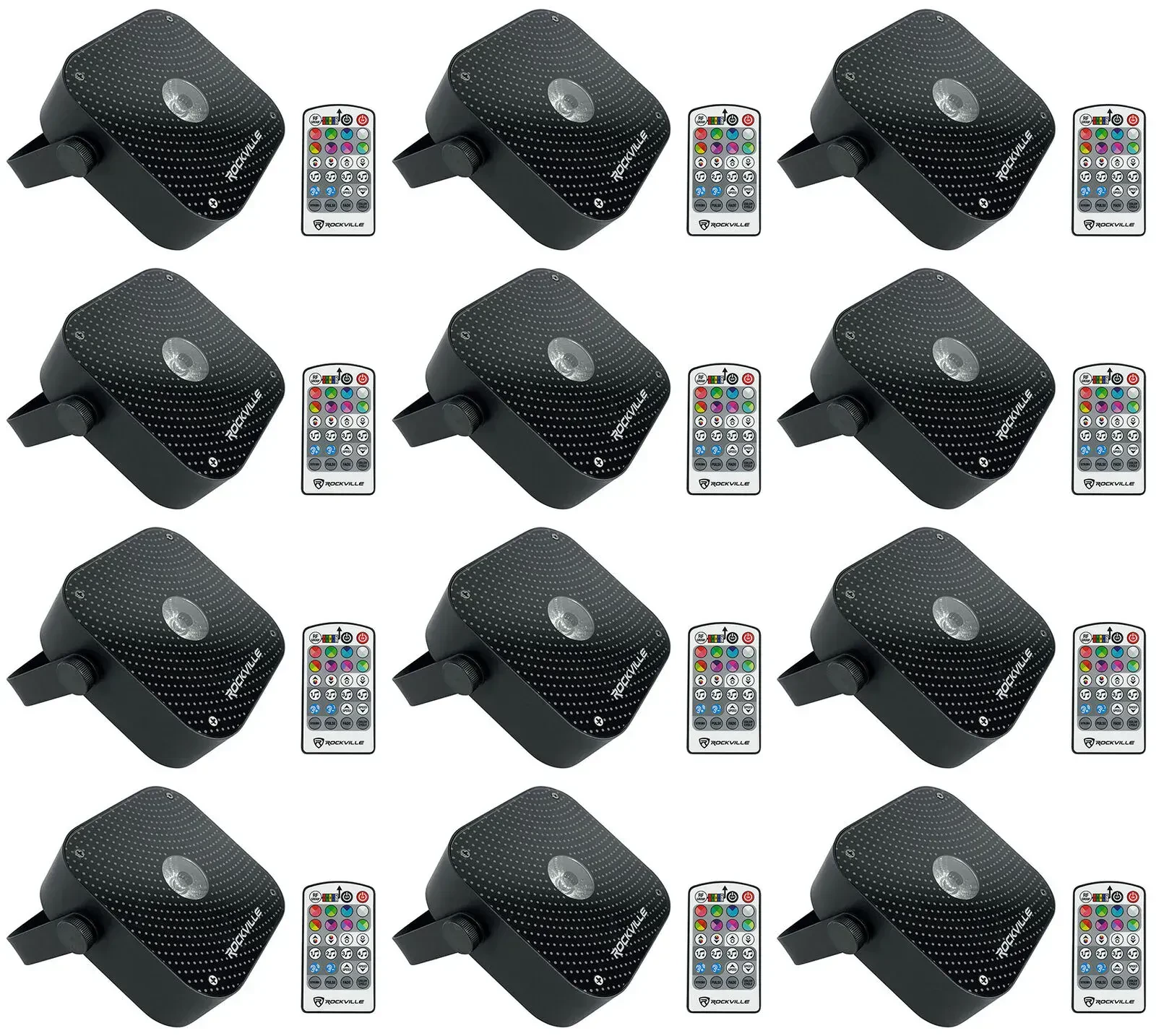 Светодиодный прибор Rockville Mini RF1 V2 Black (12 штук)