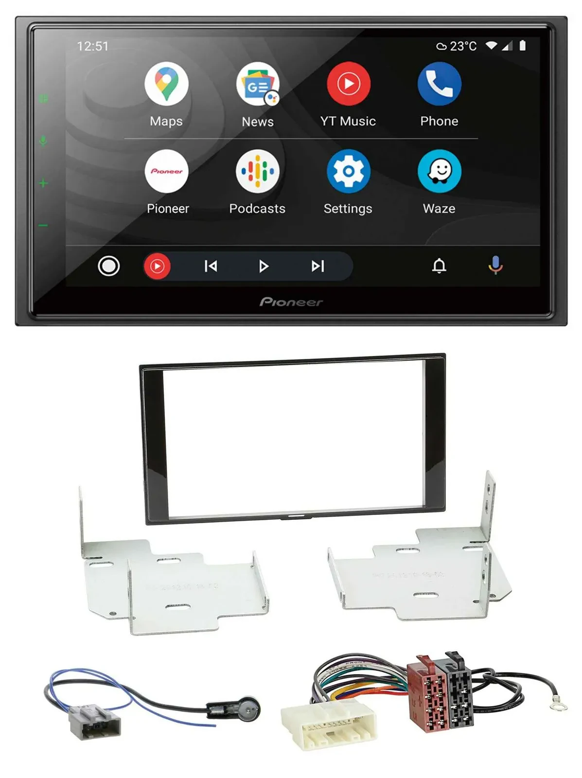 Pioneer USB 2DIN DAB MP3 Bluetooth Autoradio für Nissan Micra Note ab 2013