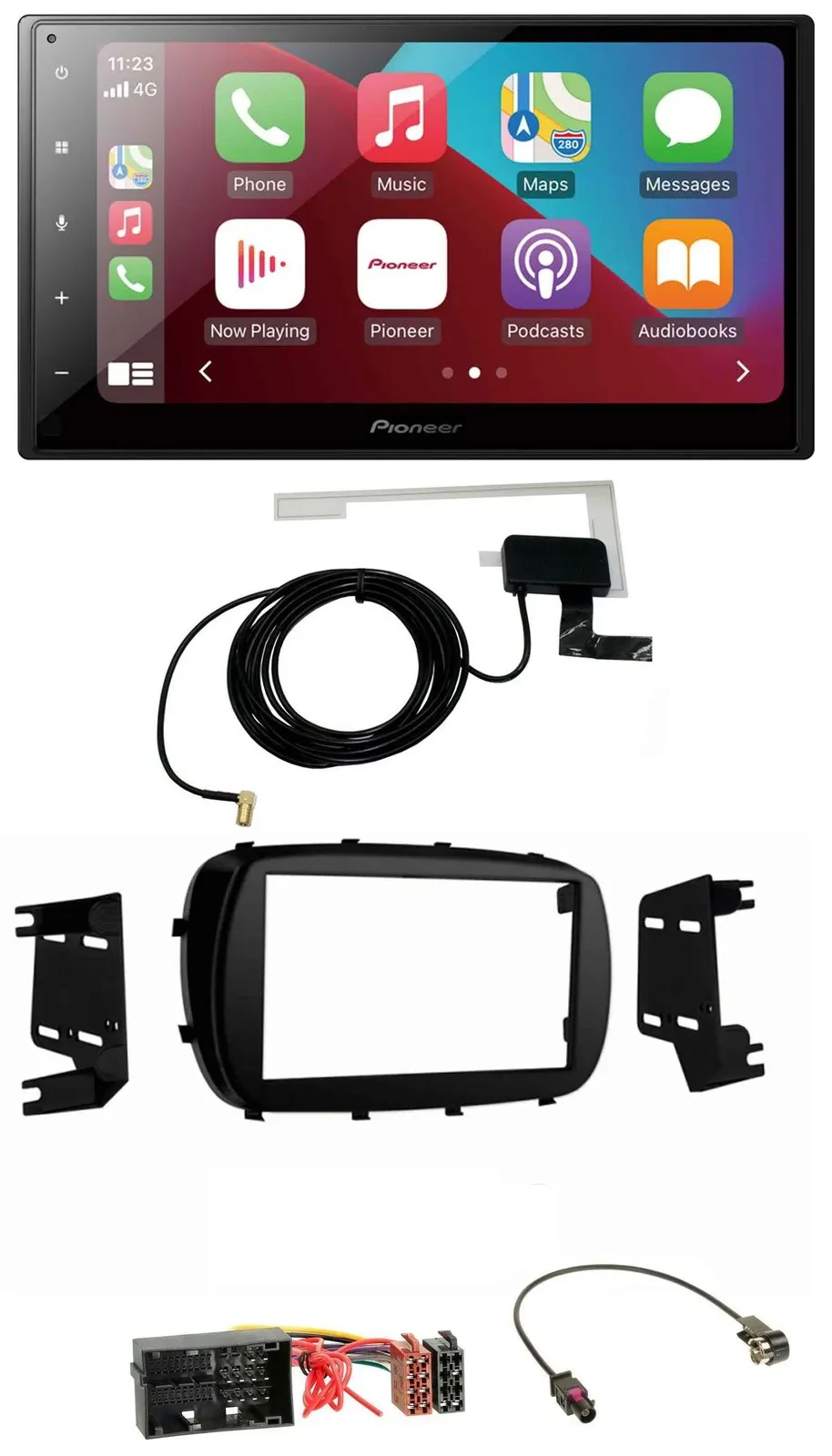 Pioneer USB Bluetooth DAB MP3 2DIN Autoradio für Fiat 500X (ab 2015)