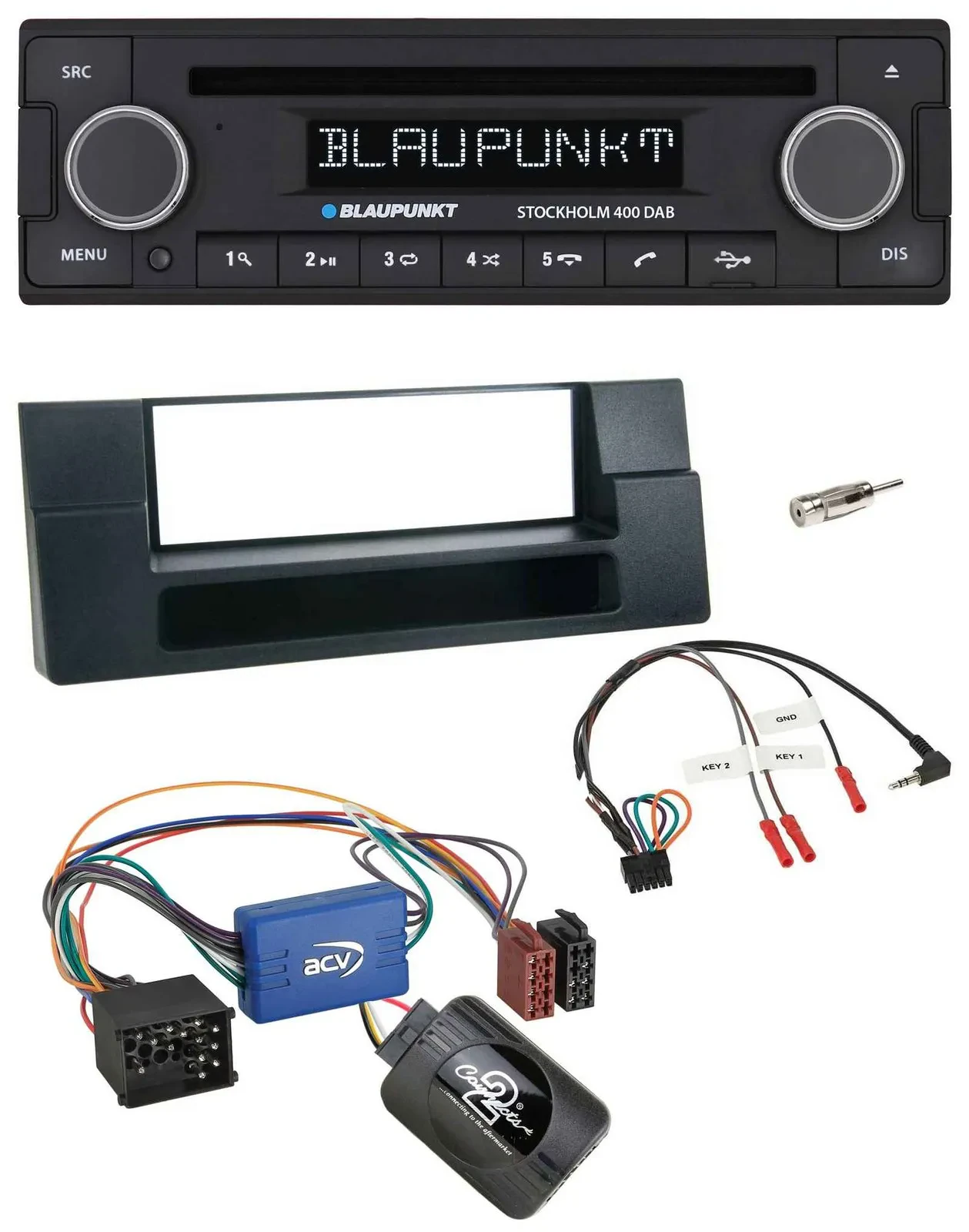 Blaupunkt Lenkrad Bluetooth DAB CD USB Autoradio für BMW 5er E39 96-04 Aktivsyst