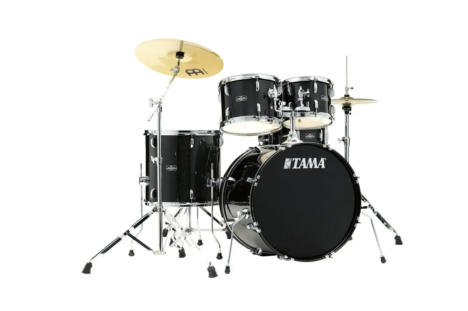 Б/У Ударная установка TAMA Stagestar ST52H5-BNS 5-част., бас-барабан 22", цвет Black Night Sparkle, фурнитура хром, с тарелками MEINL