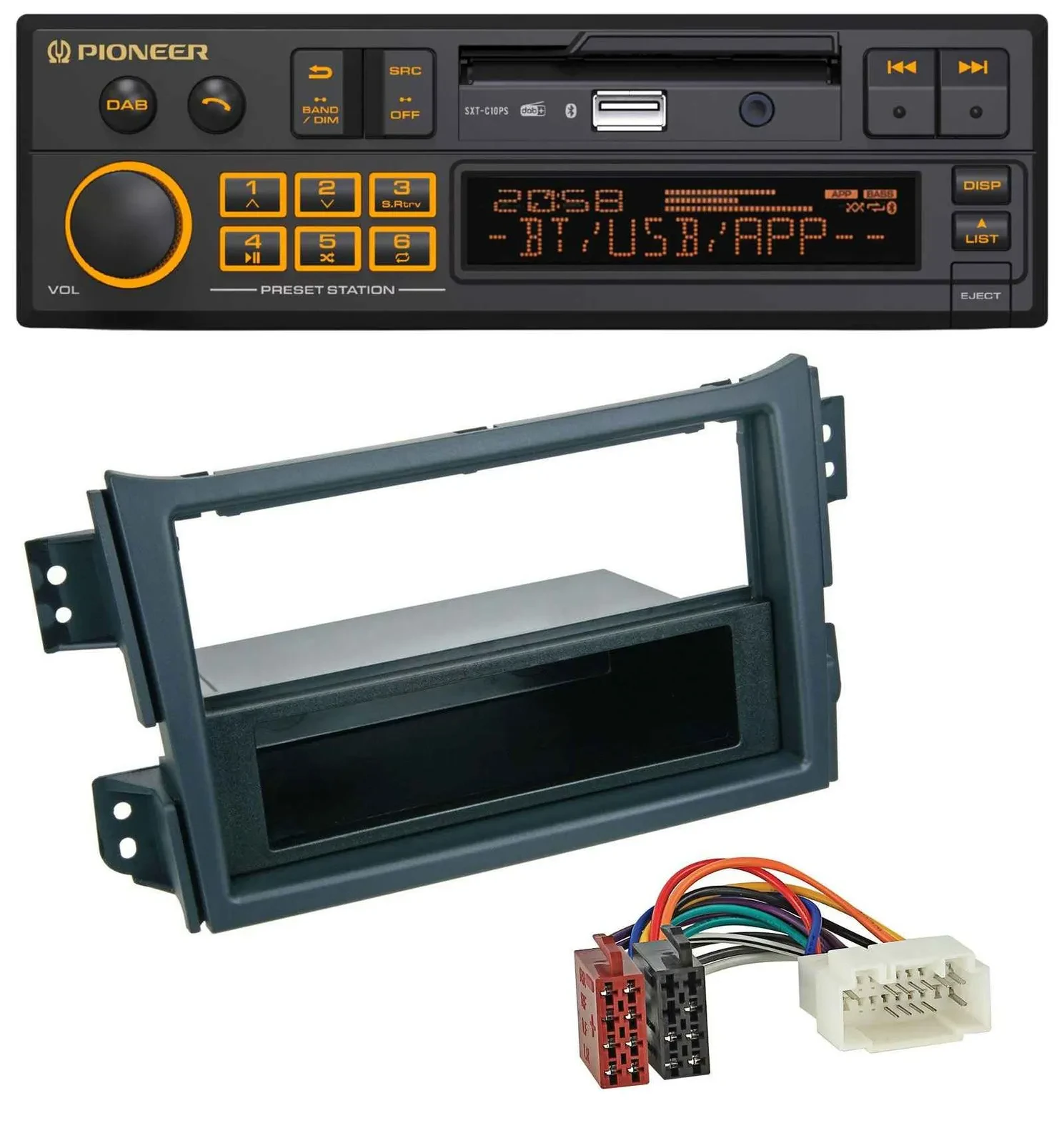 Pioneer DAB MP3 USB Bluetooth Autoradio für Opel Agila B 2008-2014 Suzuki Splash