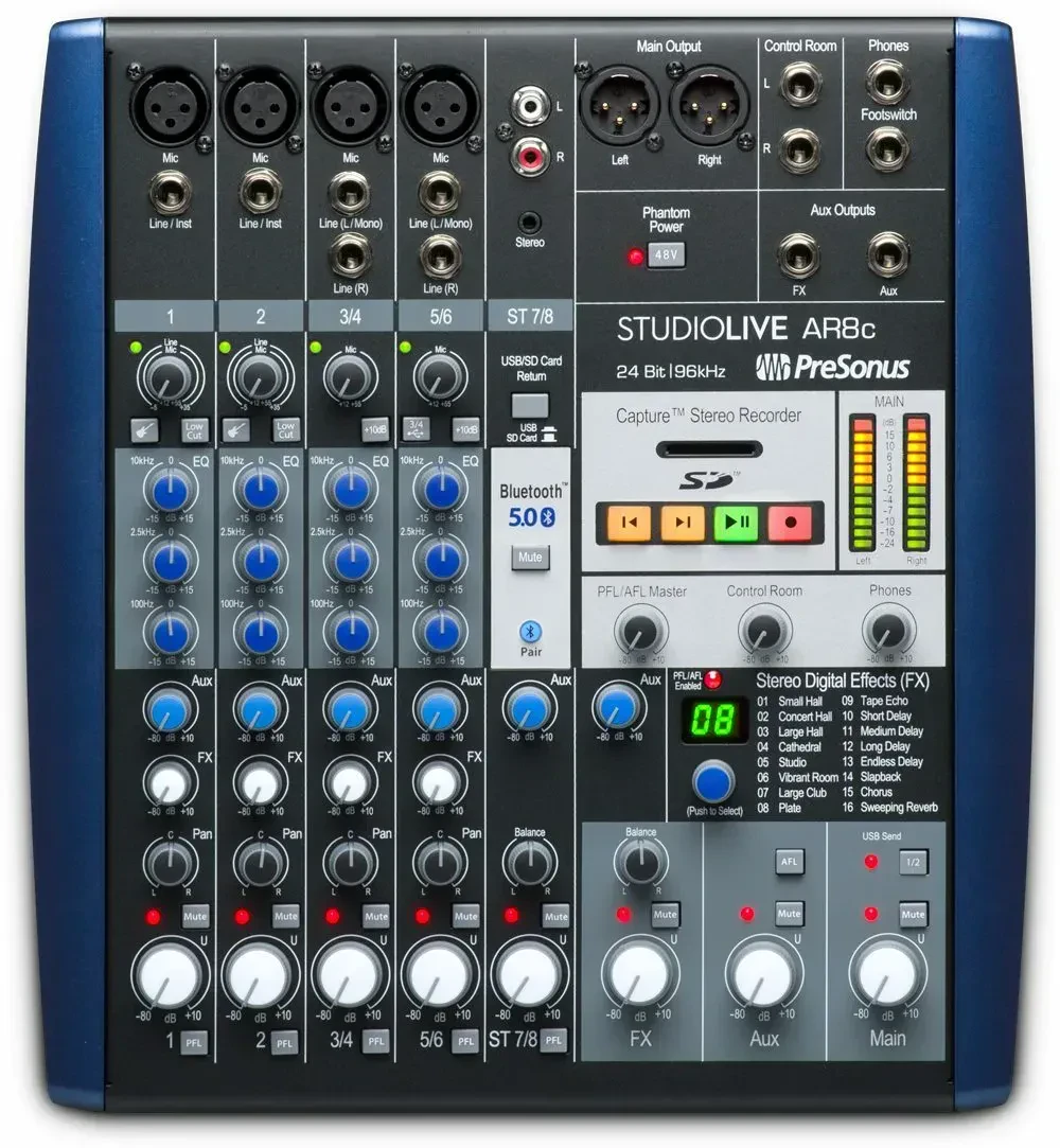 PRESONUS StudioLive AR8C 8-Channel USB Studio Recording Mixer Audio Interface