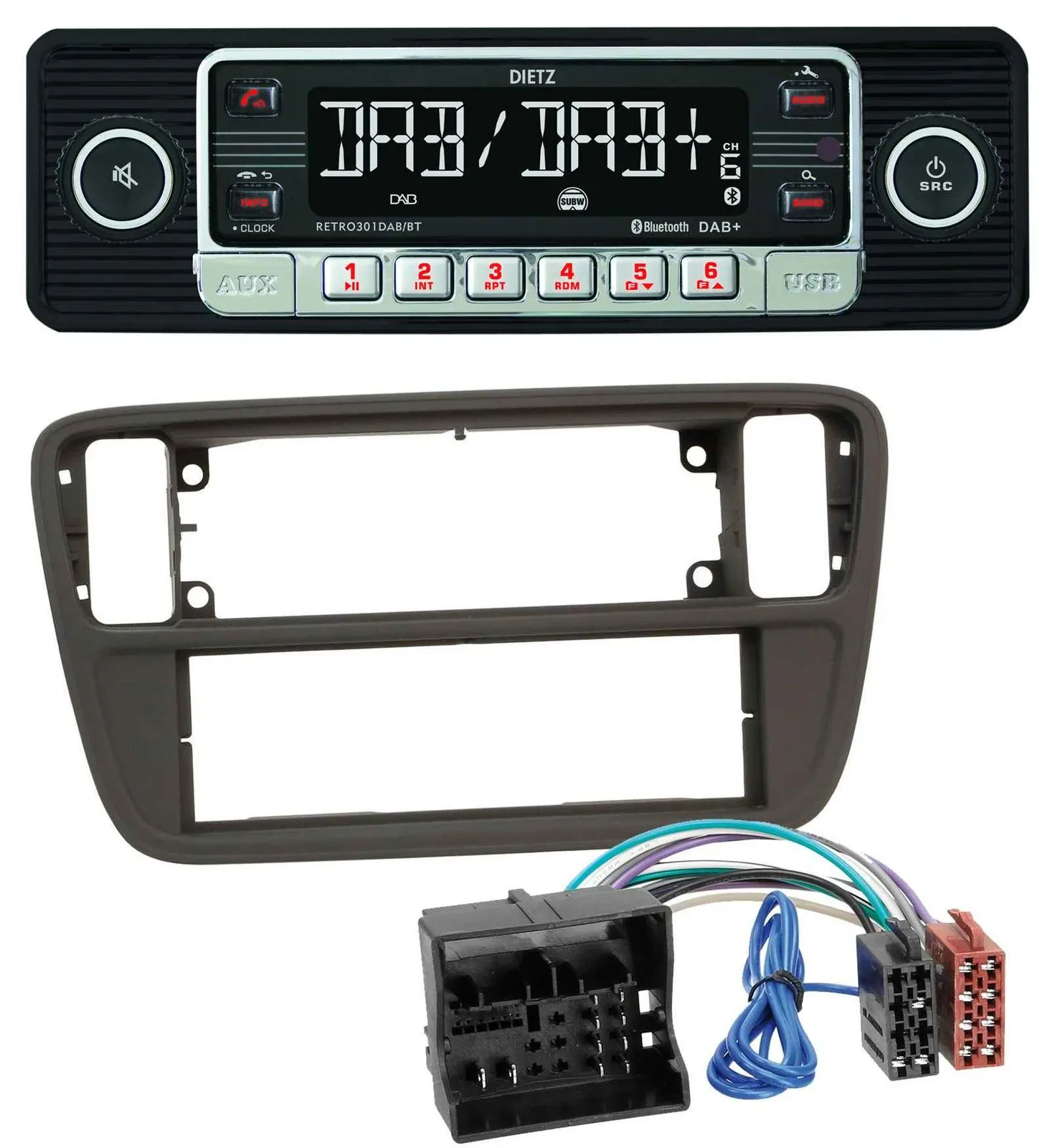 Dietz USB DAB MP3 Bluetooth Autoradio für Seat Mii (ab 2011)
