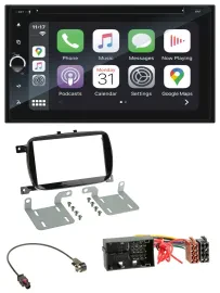 Blaupunkt 2DIN Bluetooth DAB USB DVD MP3 Autoradio für Fiat 500X ab 2016 klavier