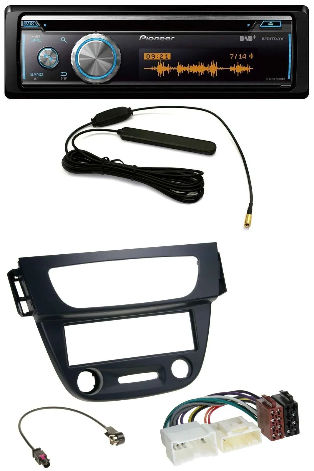 Pioneer CD USB Bluetooth DAB MP3 Autoradio für Renault Megane 3 09-14 schwarz