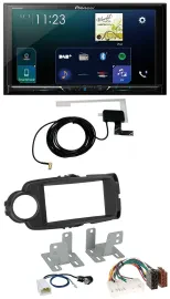 Pioneer 2DIN DAB USB MP3 Bluetooth Autoradio für Toyota Yaris 11-20 schwarz