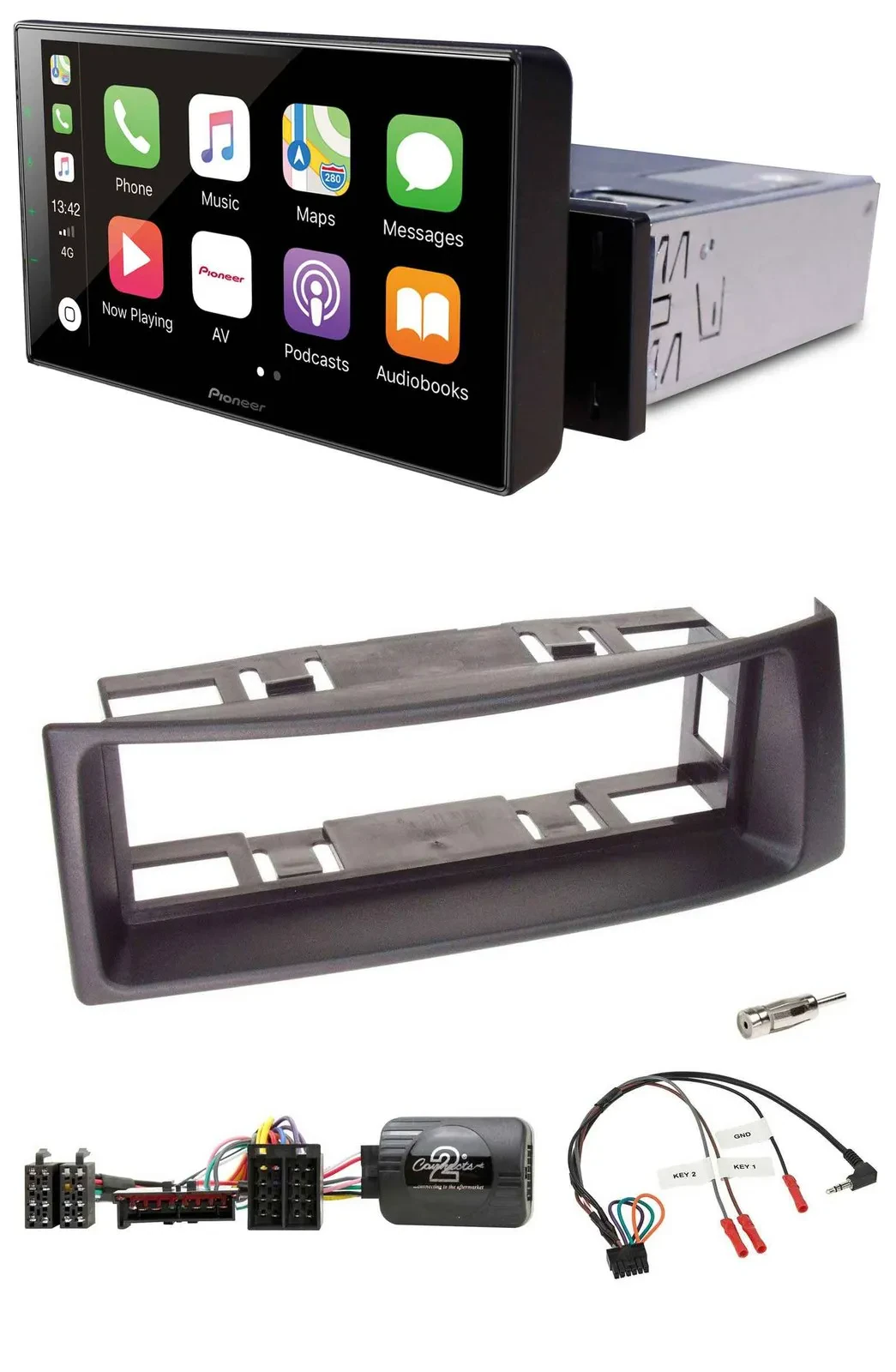 Pioneer Bluetooth Lenkrad DAB USB Autoradio für Renault Megane 1996-2000 Scenic