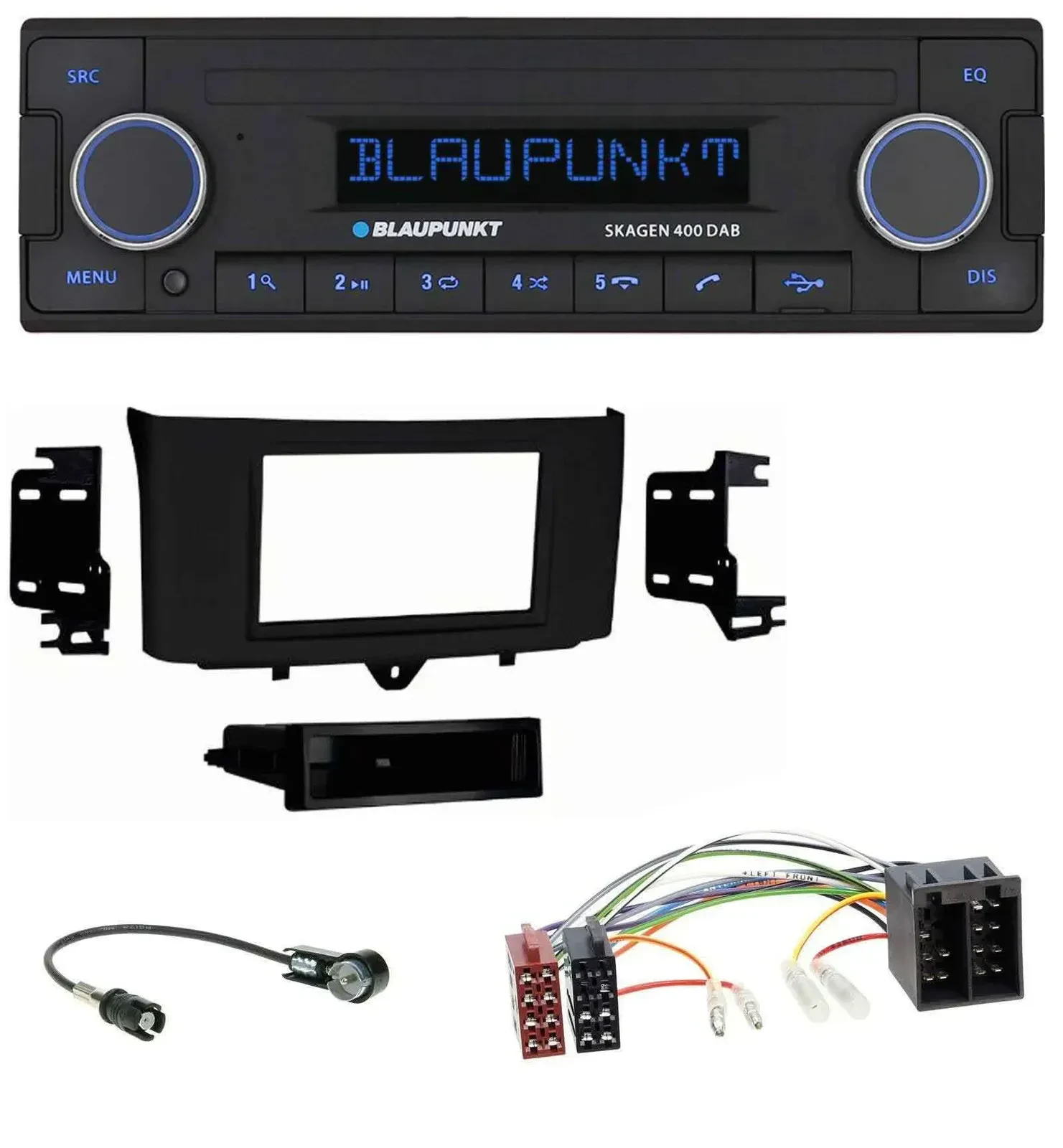 Blaupunkt DAB USB Bluetooth MP3 Autoradio für Smart ForTwo (2010-2015)