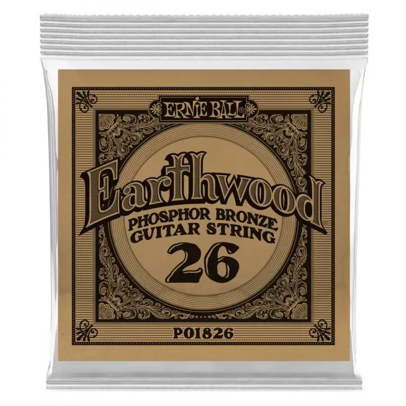 Струна для акустической гитары Ernie Ball P01826 Earthwood, фосфорная бронза, калибр 26