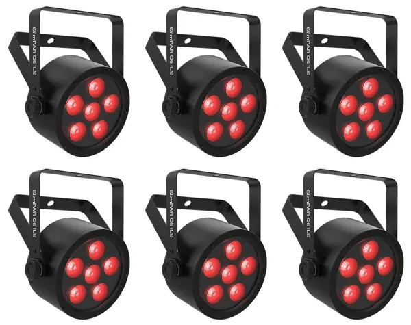 Светодиодный прибор Chauvet DJ SlimPAR Q6 ILS RGBA LED D-Fi USB DMX (6 штук)