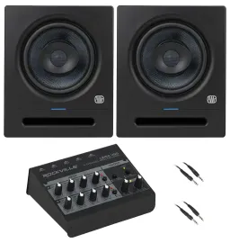Активный студийный монитор PreSonus Eris Pro 8 8" (набор, пара) + микшер LINE8 USB с аудиоинтерфейсом + кабели RCTR106B