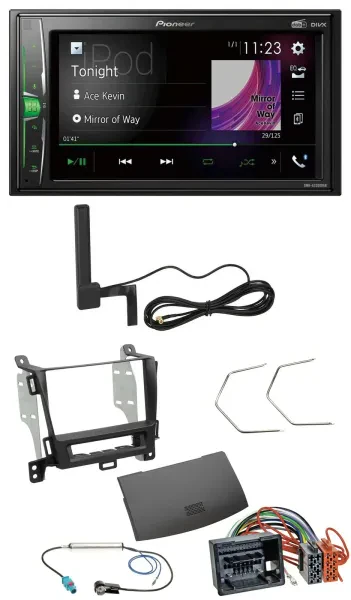 Pioneer MP3 DAB AUX 2DIN Bluetooth Autoradio für Opel Zafira ab 12 jet black