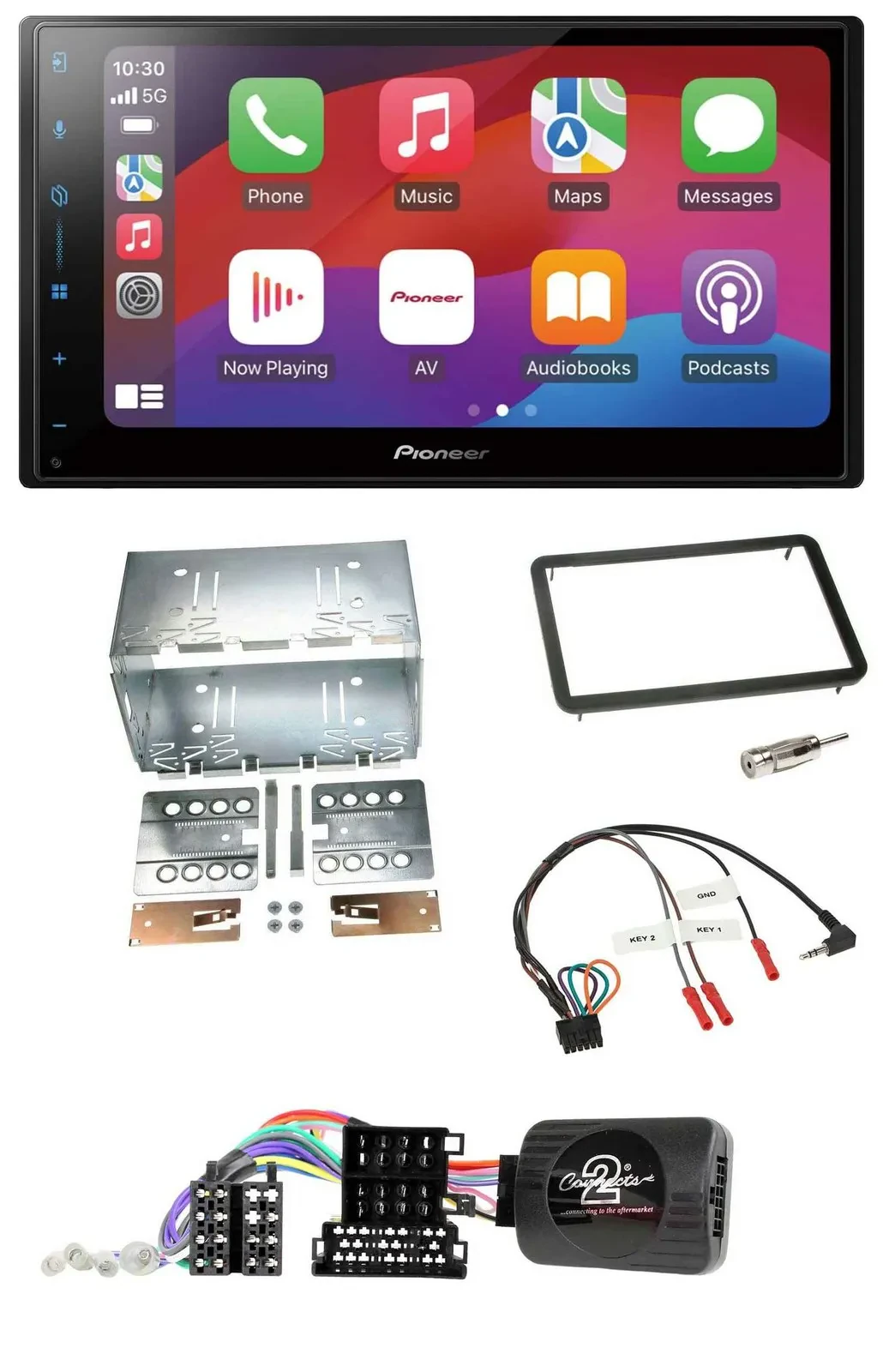 Pioneer DAB USB Lenkrad Bluetooth 2DIN Autoradio für Alfa Romeo 159 Brera Spider