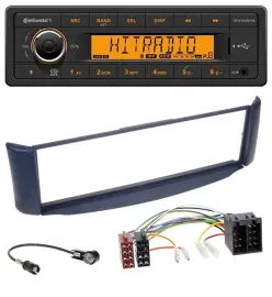Continental MP3 Bluetooth AUX USB Autoradio für Smart ForTwo 450 blau ohne Metal