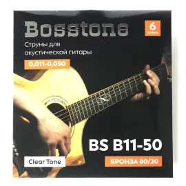 Струны для акустической гитары Bosstone BS B11-50 ClearTone 80/20 Bronze 11-50