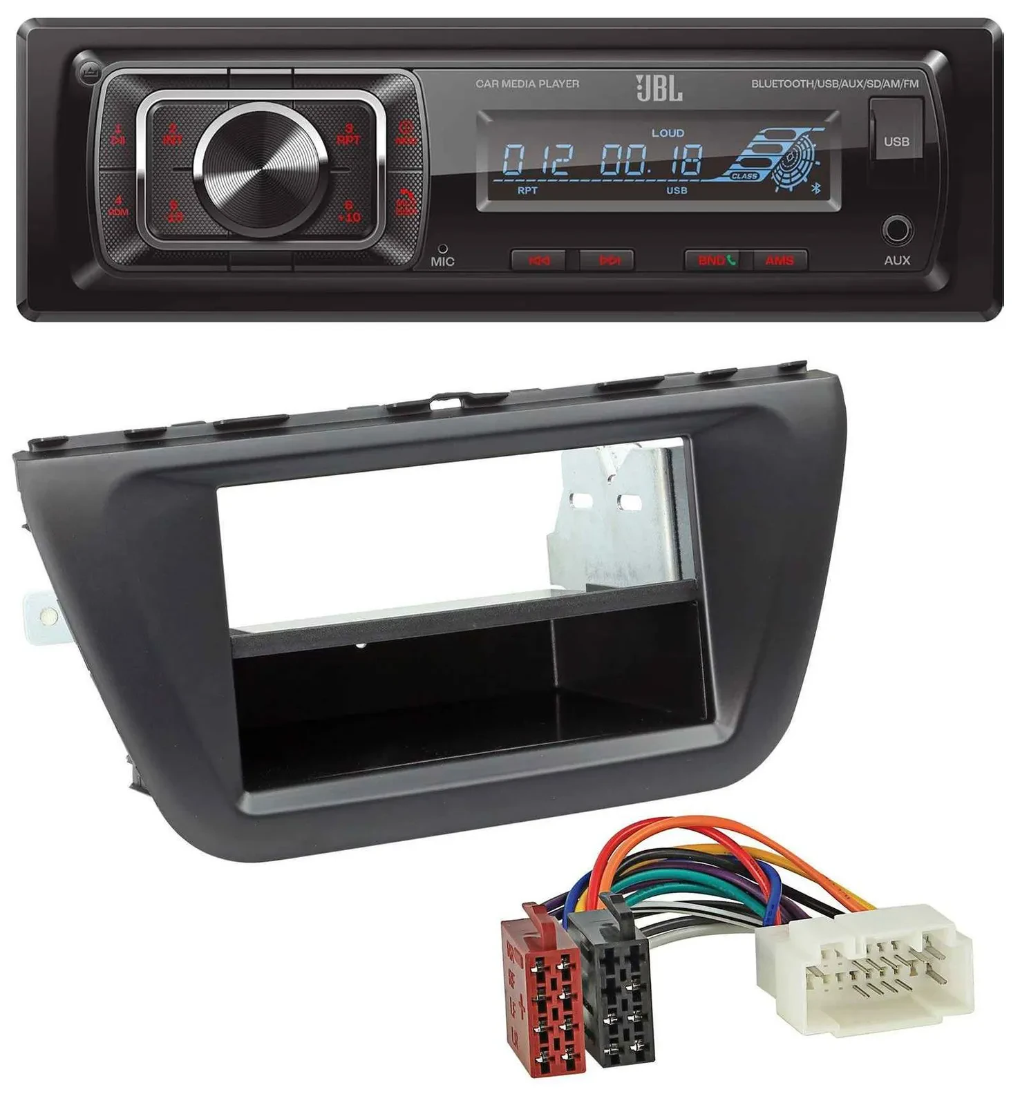 Автомагнитола для Suzuki SX4 S-Cross JBL SD AUX MP3 USB Bluetooth (JY, с 2013)