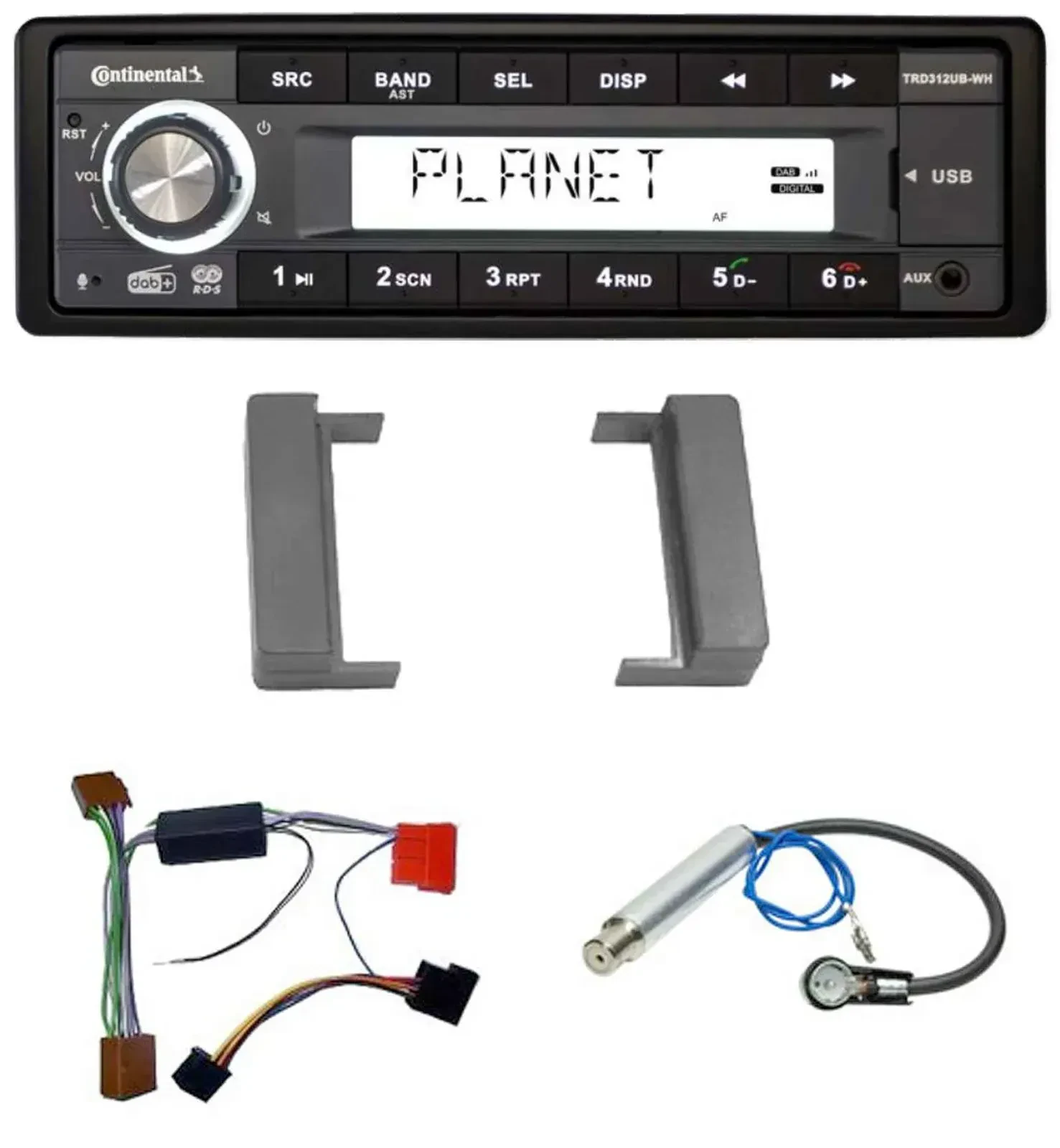 Continental USB 1DIN AUX DAB MP3 Autoradio für Audi A2 A3 8L A4 B5 TT 99-06 Akti