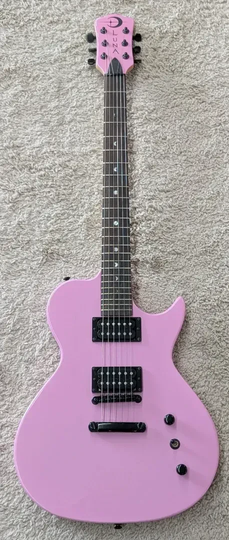 Luna Guitars Gypsy PRE Bubblegum Pink Single Cutaway Electric Guitar - GYPPRE