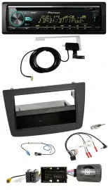 Автомагнитола Pioneer CD/USB/DAB/MP3 для Alfa Romeo Mito (955) 2014–2018, черная, с поддержкой управления на руле