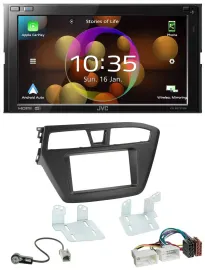 JVC DAB MP3 2DIN Bluetooth USB Autoradio für Hyundai i20 (2014-2020)