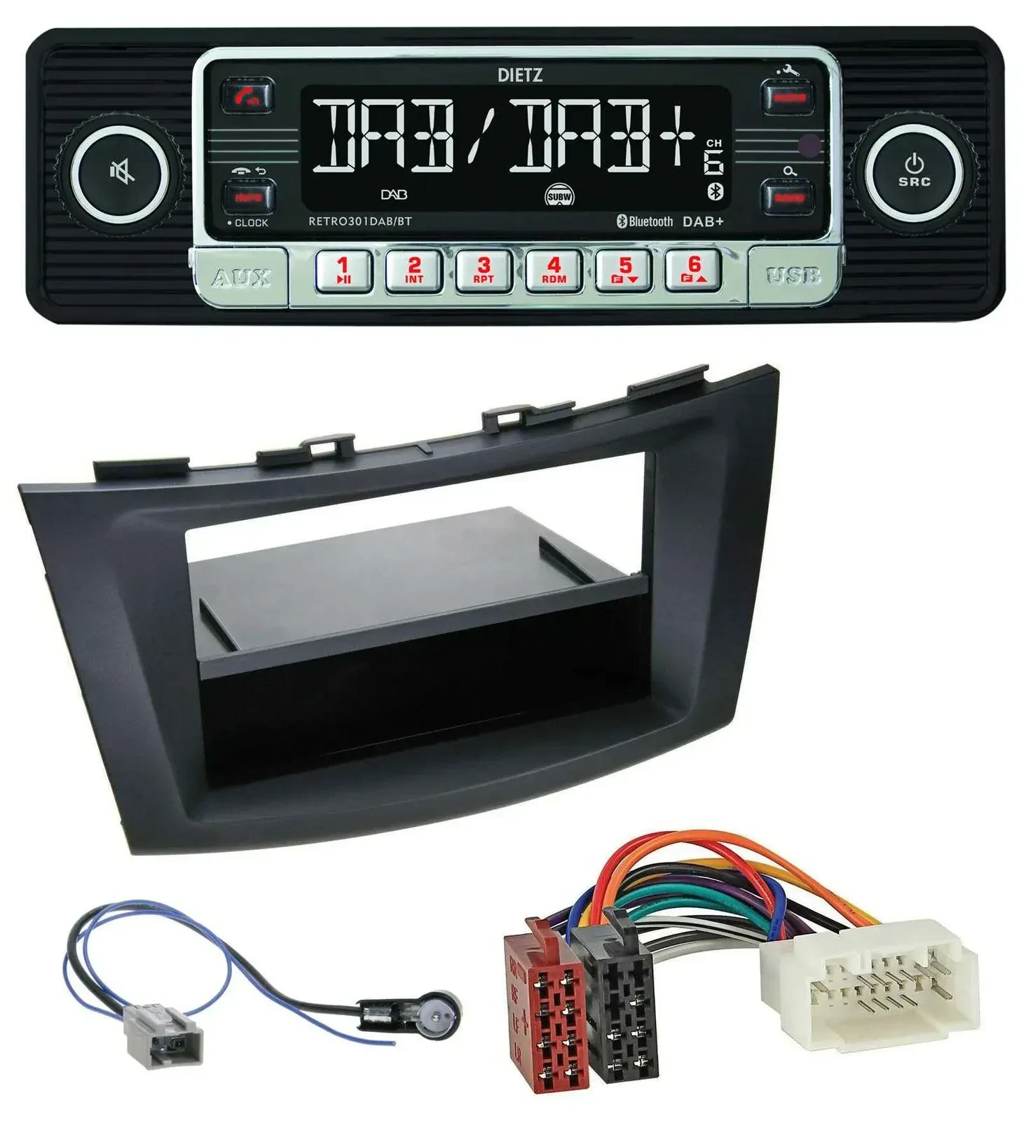Dietz USB DAB MP3 Bluetooth Autoradio für Suzuki Swift (FZ/NZ, ab 2010)