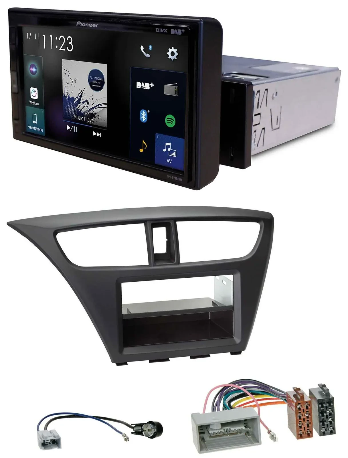 Pioneer DAB MP3 Bluetooth USB Autoradio für Honda Civic (ab 2012)