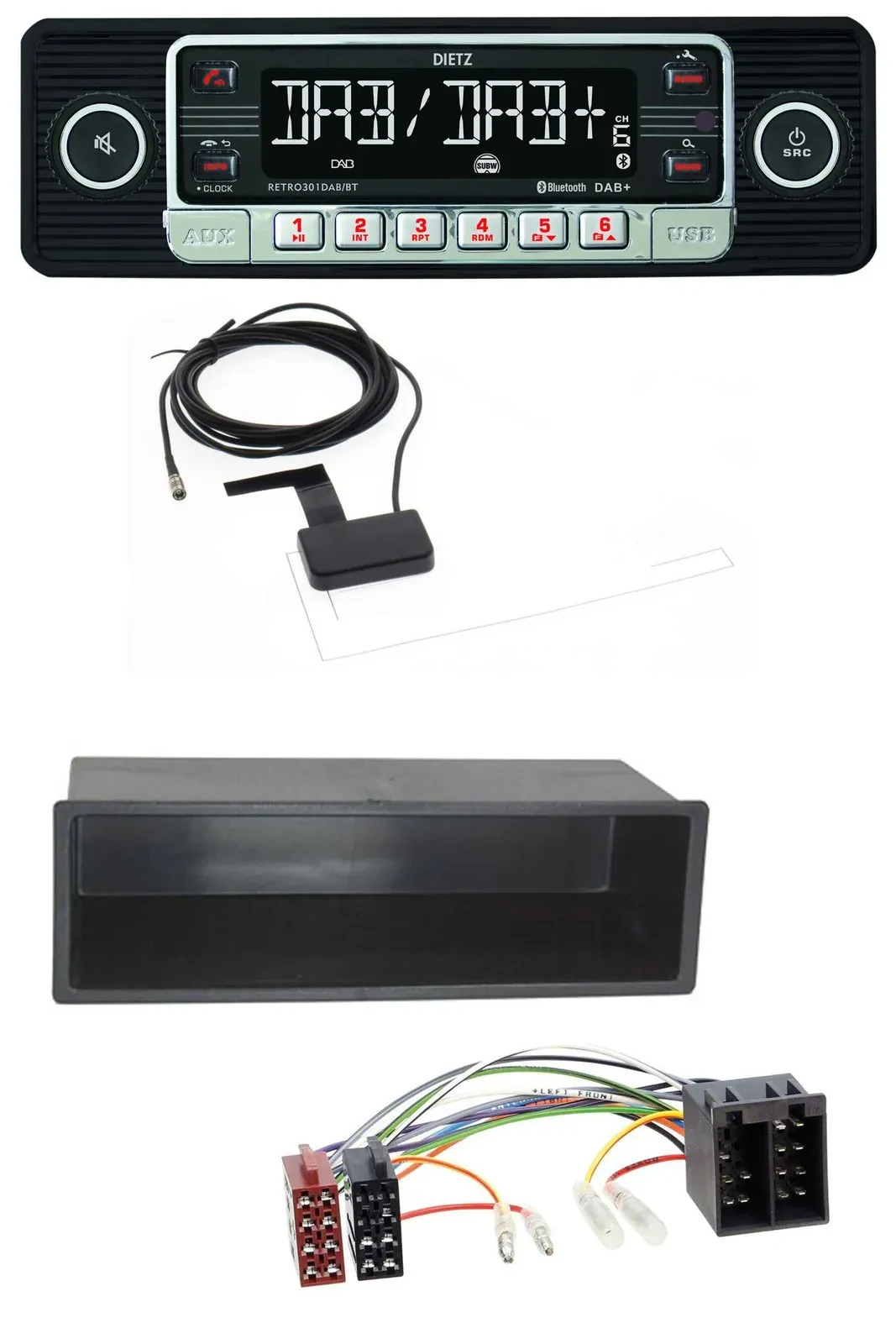 Dietz DAB Bluetooth USB MP3 Autoradio für Mercedes A-Klasse M-Klasse Vaneo VW Pa