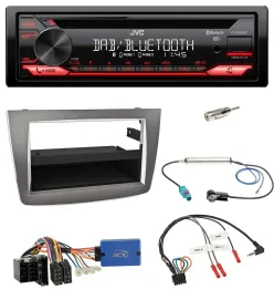 Автомагнитола JVC CD DAB USB Bluetooth для Alfa Romeo Mito (955) 2013–2018, поддержка кнопок на руле, ISO, серебристая