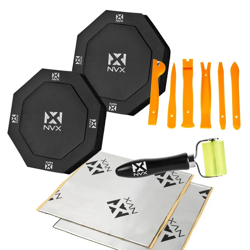 NVX FRING4 4" Foam Speaker Ring w/ Sound Damping & 6-Piece Panel Removal Kit