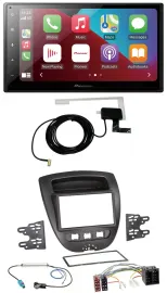 Pioneer USB Bluetooth DAB MP3 2DIN Autoradio für Toyota Aygo Peugeot 107 Citroen