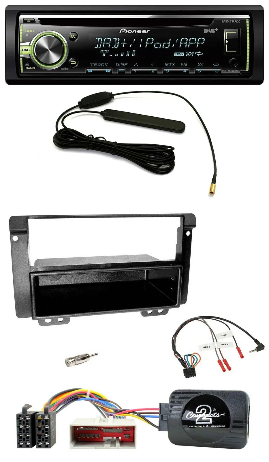 Pioneer MP3 USB CD DAB Lenkrad Autoradio für Landrover Freelander 2004-2006