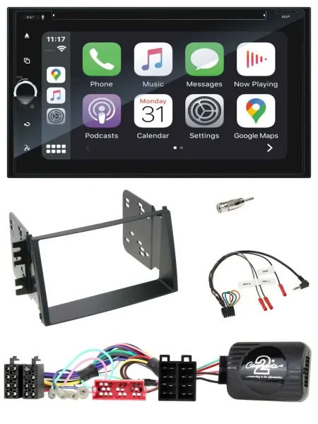 Blaupunkt DAB USB Bluetooth Lenkrad 2DIN TMC Navigation für Kia Soul 2009-2011