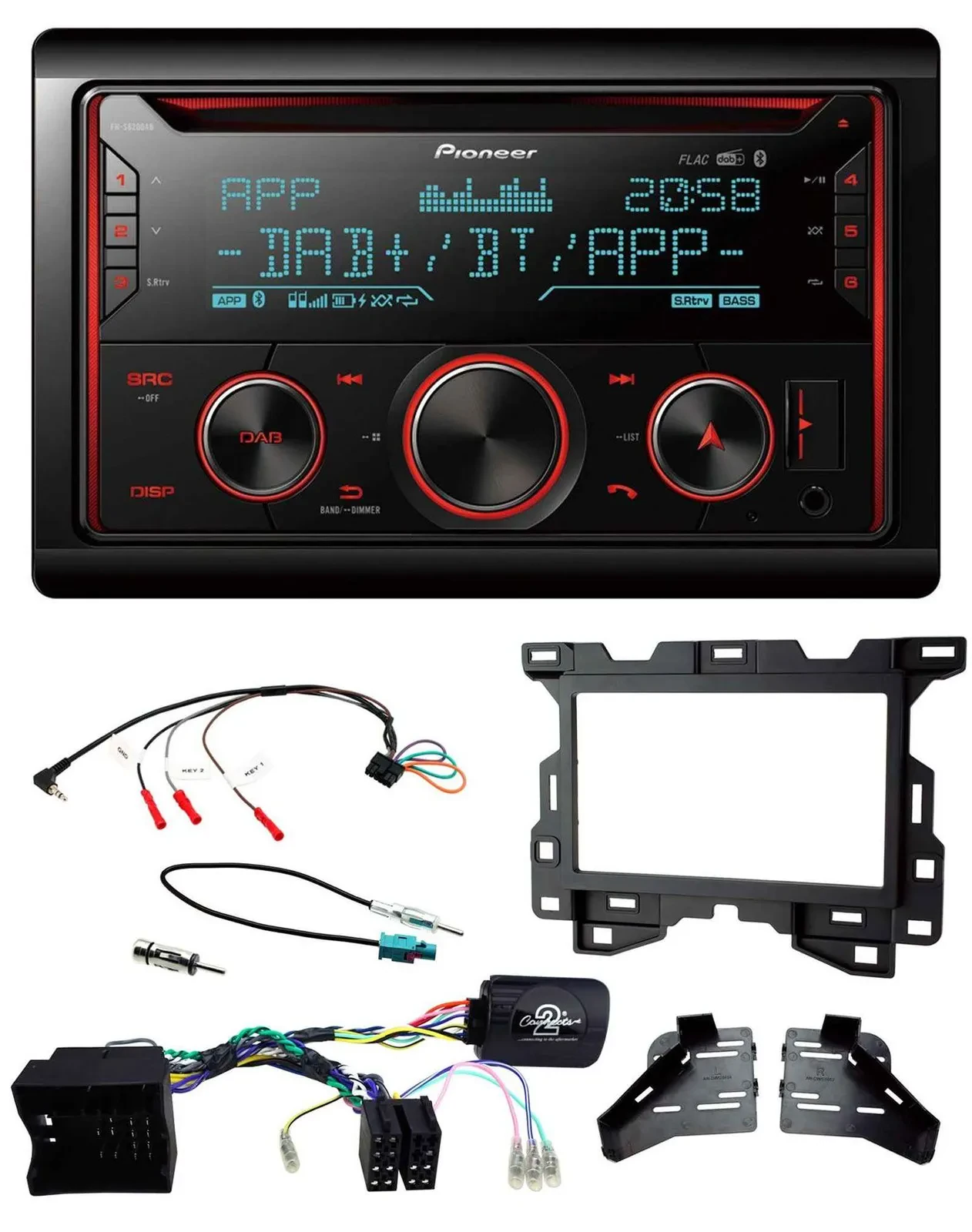 Pioneer 2DIN DAB Lenkrad Bluetooth USB CD Autoradio für Mercedes Sprinter W907 W
