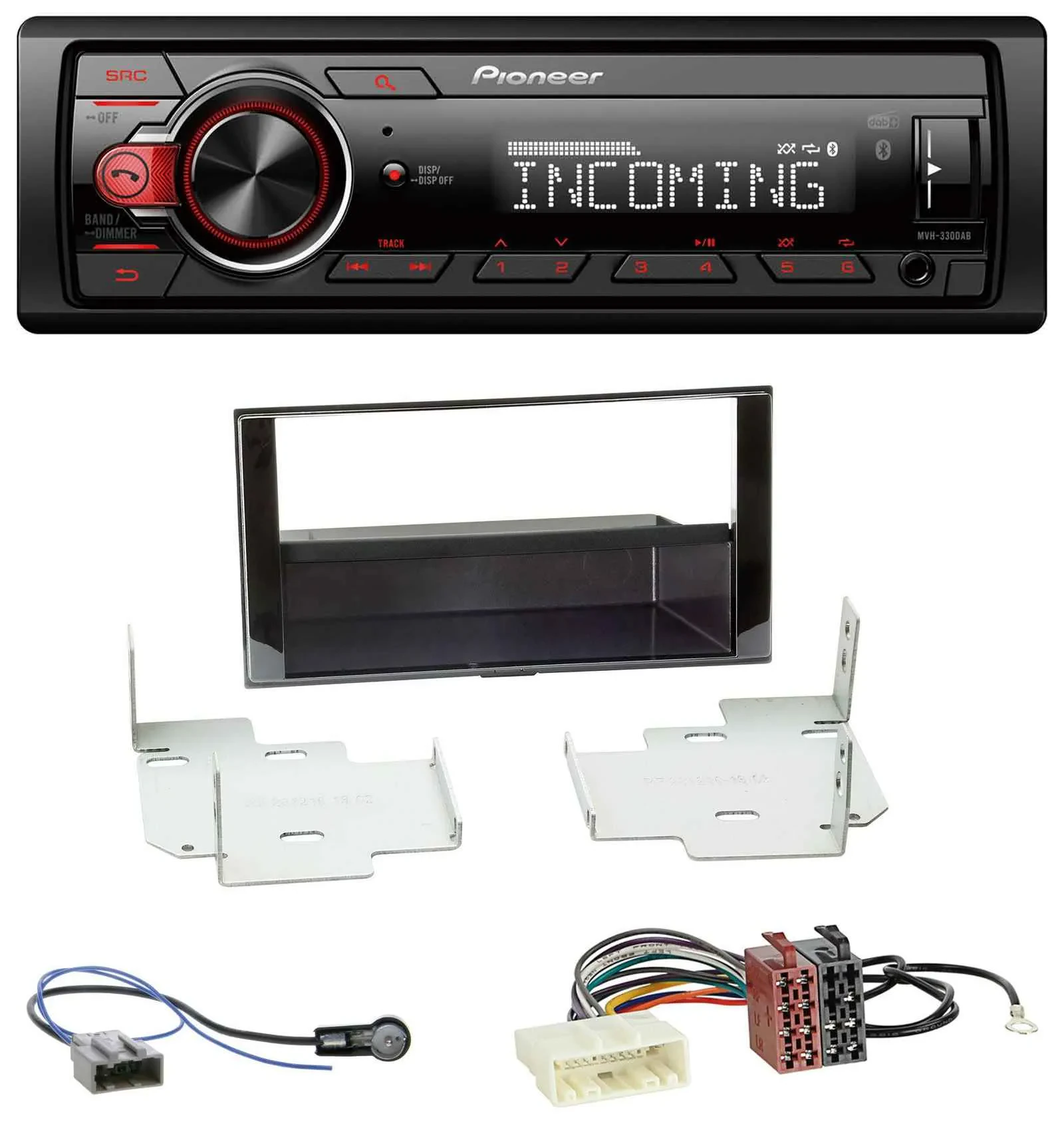 Pioneer Bluetooth USB DAB MP3 Autoradio für Nissan Micra, Note (ab 2013)