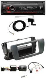 Автомагнитола для Seat Ibiza Pioneer DAB, USB, Bluetooth, поддержка кнопок на руле, черный