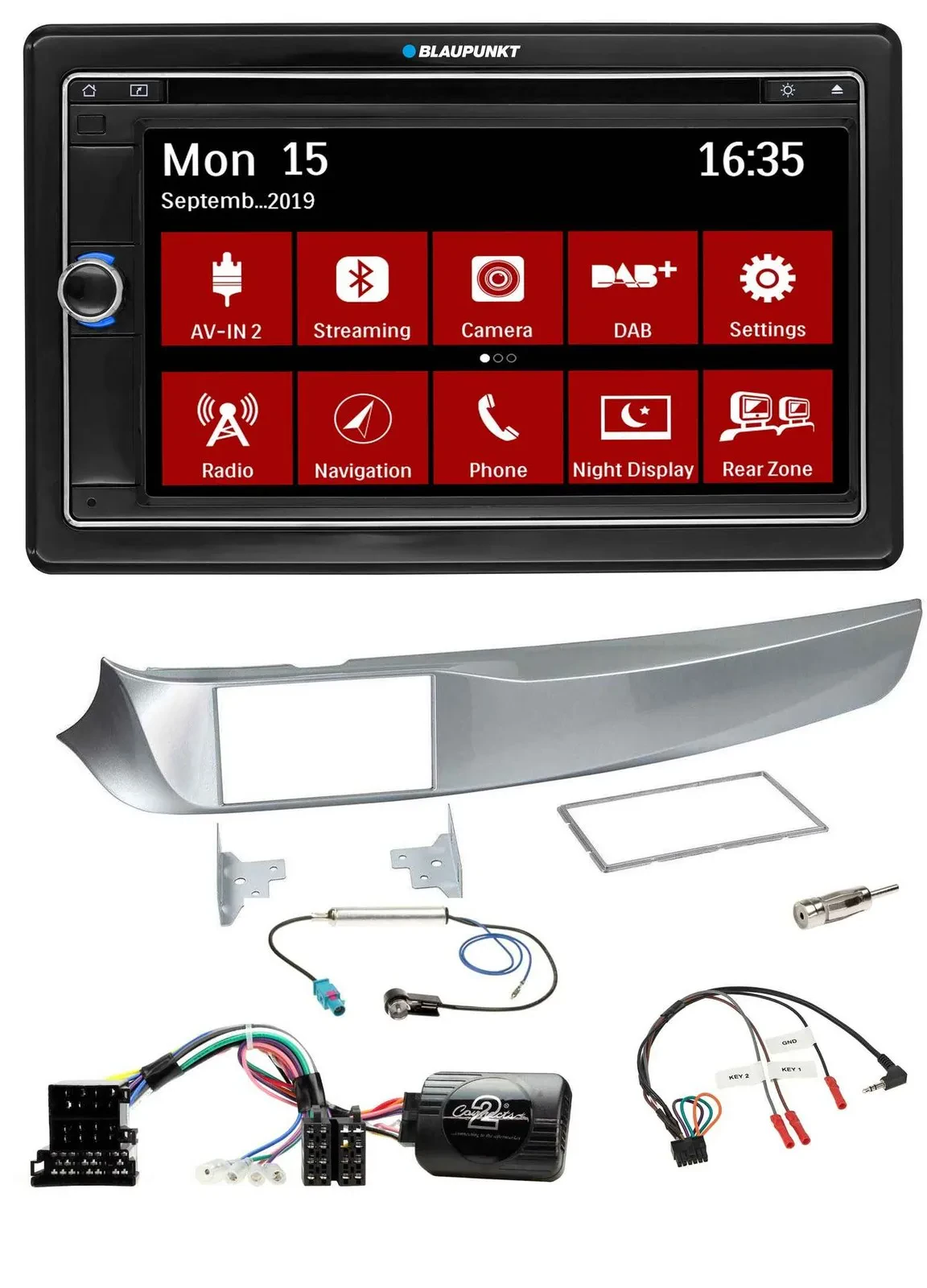 Blaupunkt Bluetooth DAB 2DIN USB DVD Lenkrad Autoradio für Alfa Giulietta 2010-2