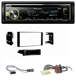 Pioneer DAB USB MP3 AUX CD Autoradio für Nissan Micra 2013-2017 schwarz matt